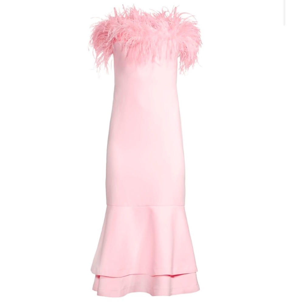 LIKELY Feather Midi Aurora Dress sz 8 - Picture 3 of 5